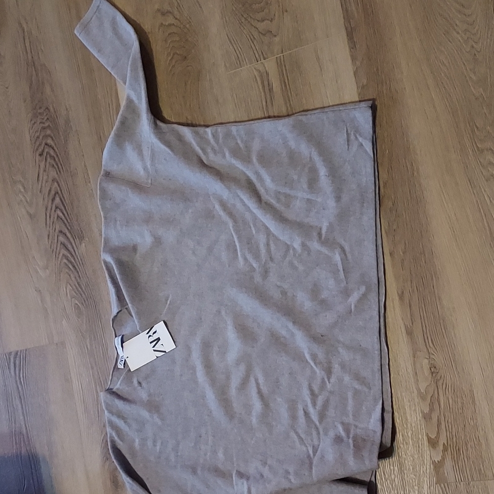 ZARA REAL WOOL SOFT ASYMMETRIC SWEATER NWT SIZE MEDIUM - Picture 7 of 8